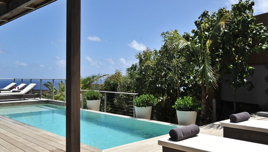 Stbarth Villa Casatigre covered Terrace Pool