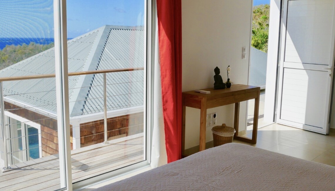 stbarth villa cypraea sea view pool terrace bedroom